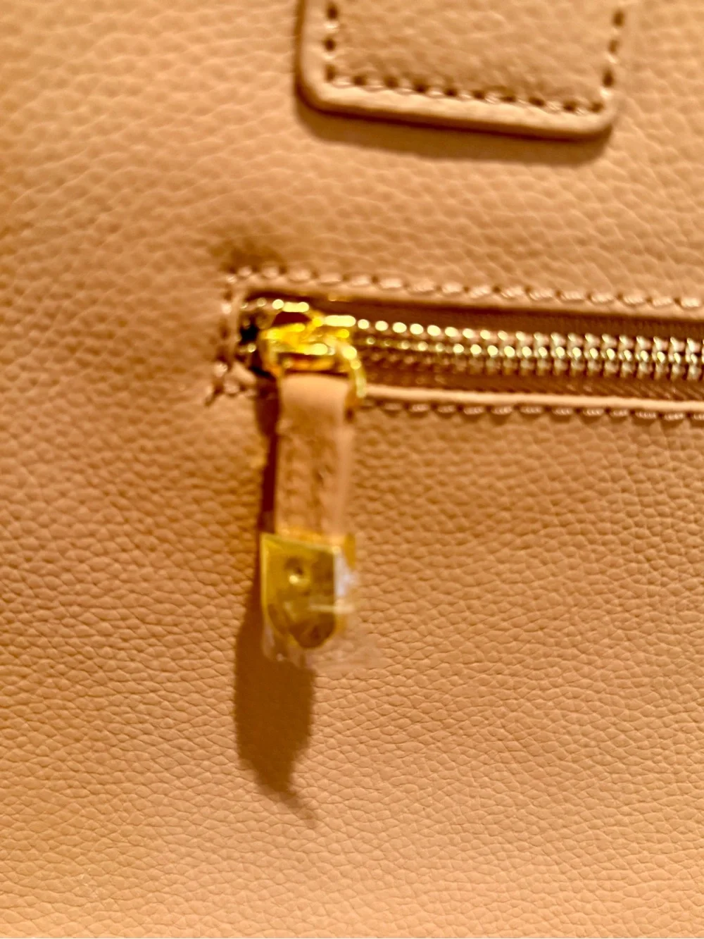 Joy & IMAN Warm Camel Structured Tote Handbag NWT Organizer Bag w/ Flashlight